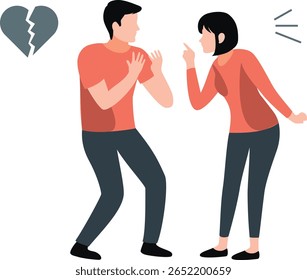 Two people are engaged in a heated argument.