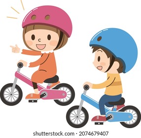 Two people enjoy riding a bicycle