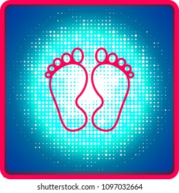 Two people footprints - vector illustration