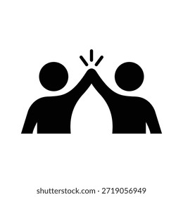 Saludo de dos Personas con el icono de los cinco altos
