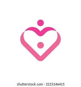 
Two people holding hands to form a heart