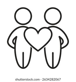 Two People Holding Heart icon
