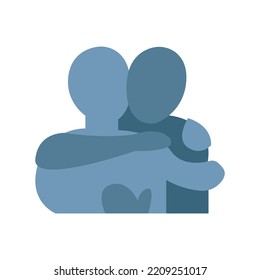 Two People Hugging Vector Emoji Symbol Stock Vector (Royalty Free ...