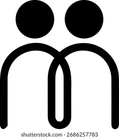 design de ícone de duas pessoas para modelos.