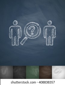 two people icon. Hand drawn vector illustration