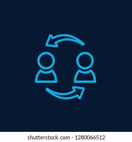 Two People Icon Vector Graphic Download Template Modern