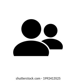 Ilustración vectorial de icono de dos personas. Silhouette Person