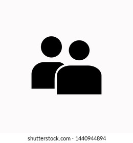 Two people icon,vector illustration. Flat design style. vector two people icon illustration isolated on White background, two people icon Eps10. two people icons graphic design vector symbols.
