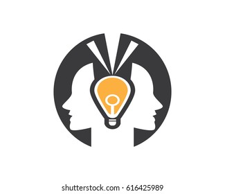 Two People Imagination Logo Stock Vector (Royalty Free) 616425989 ...