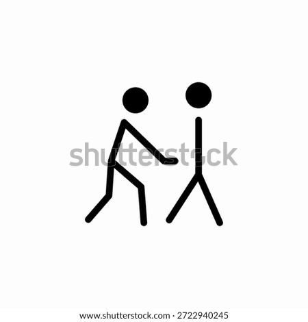 two people interacting icon sign vector