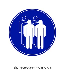 two people in line, order of the line, two in row sign, lineup in two