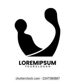 vector de diseño de logotipo de dos personas