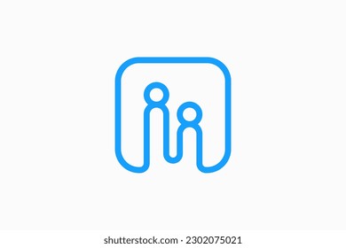 two people Logo Design Vector Sign 