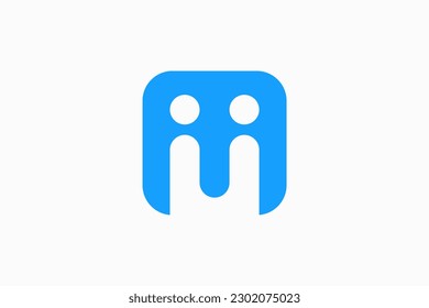 Signo de vector de diseño de logotipo para dos personas 