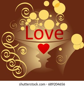 Two people are looking at each other chocolate