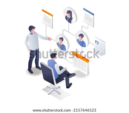 Two people are looking for a new candidate for the company