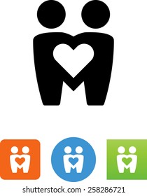 Two people in love icon
