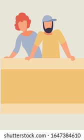 two people man and woman worry and support athletes during the competition,