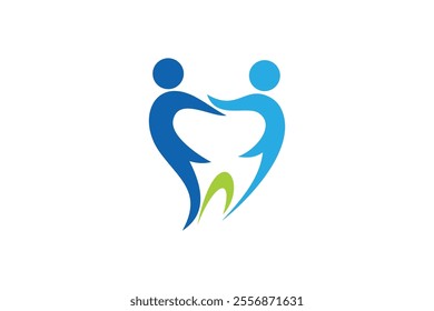 Two People Partner Logo Design Template