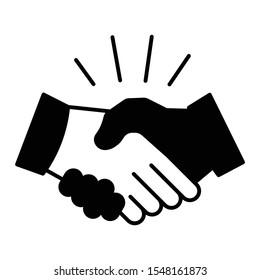 Two people shaking hands for Case Resolve Vector  