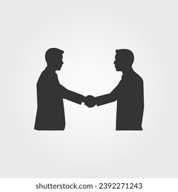 Two people shaking hands icon - Simple Vector Illustration