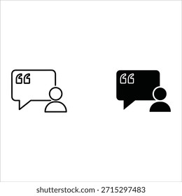Dos personas con burbujas de discurso que contienen comillas
