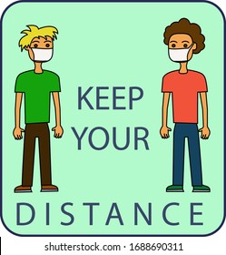two people stand at a distance from each other