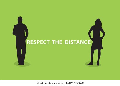 two people standing at a distance