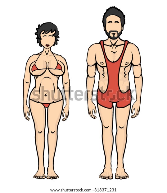 Two People Standing Next Each Other Stock Vector Royalty Free 318371231