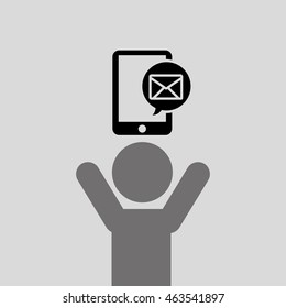 two people. support technical service icon, vector illustration