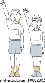 Two people swear at the athletic meet