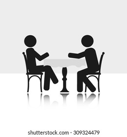 two people table chair