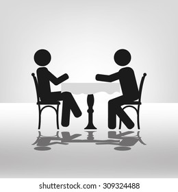two people table chair