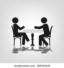 two people table chair