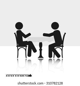 two people table chair