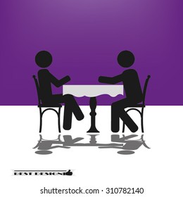 two people table chair
