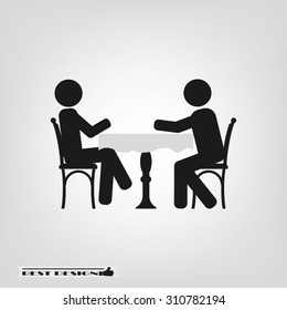 two people table chair