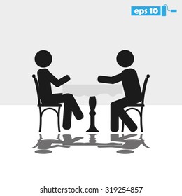 two people table chair