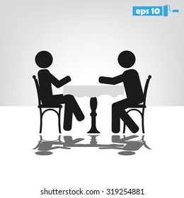 two people table chair