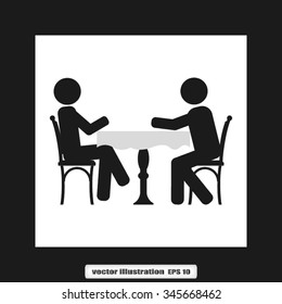 two people table chair