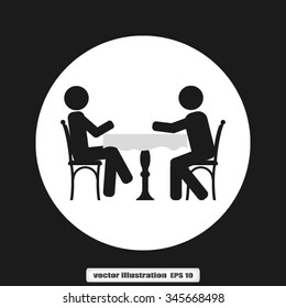 two people table chair