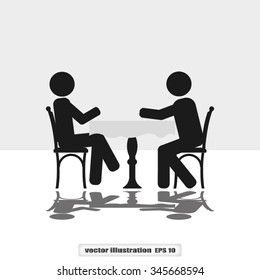 two people table chair