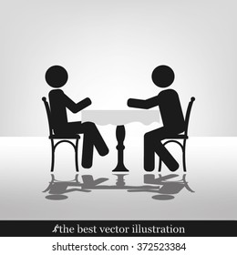 two people table chair