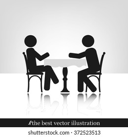 two people table chair