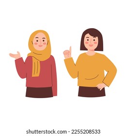 Two People talking. Conversation and communication concept