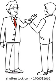 dos personas hablan entre sí 