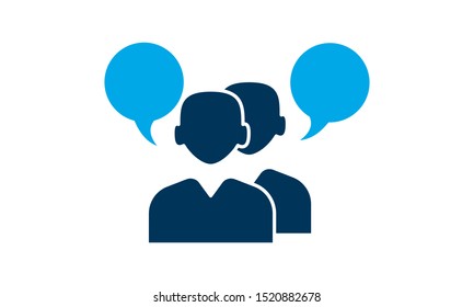 Two people talking icon. Communication and conversation usage. Vector illustration