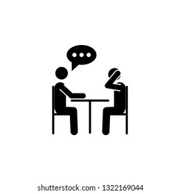 Two people talking icon. Simple glyph, flat vector of People icons for UI and UX, website or mobile application