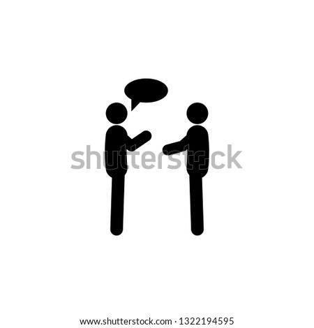 Two People Talking Icon Simple Glyph Stock Vector Royalty Free