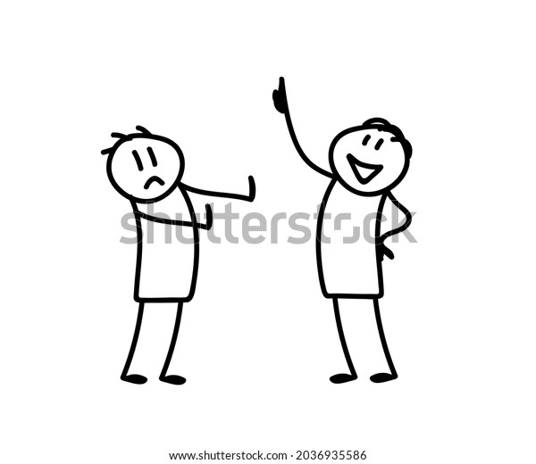 Two People Talking Sketch Vector Illustration เวกเตอร์สต็อก ปลอดค่าลิขสิทธิ์ 2036935586 4625